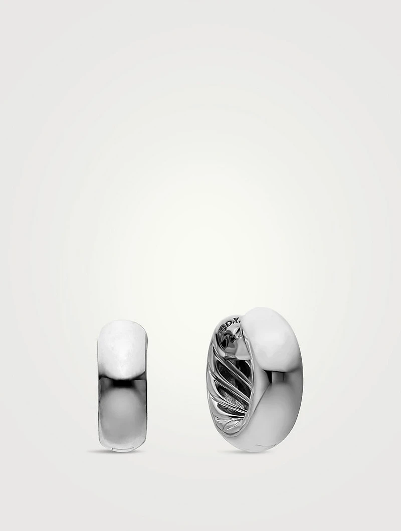 Dy Mercer® Micro Hoop Earrings In Sterling Silver, 13.4mm