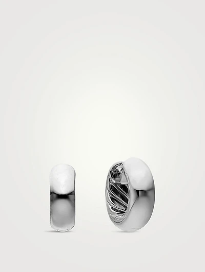 Dy Mercer® Micro Hoop Earrings In Sterling Silver, 13.4mm
