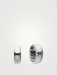 Dy Mercer® Micro Hoop Earrings In Sterling Silver, 13.4mm
