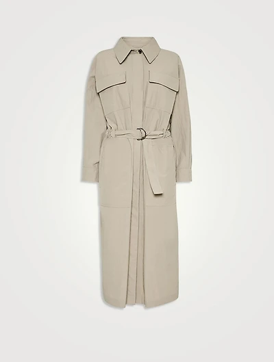 Trench Coat With Monili
