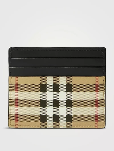 Tall Check Card Case