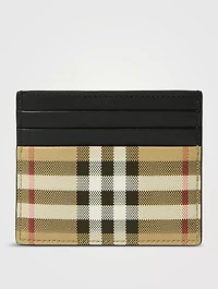 Tall Check Card Case