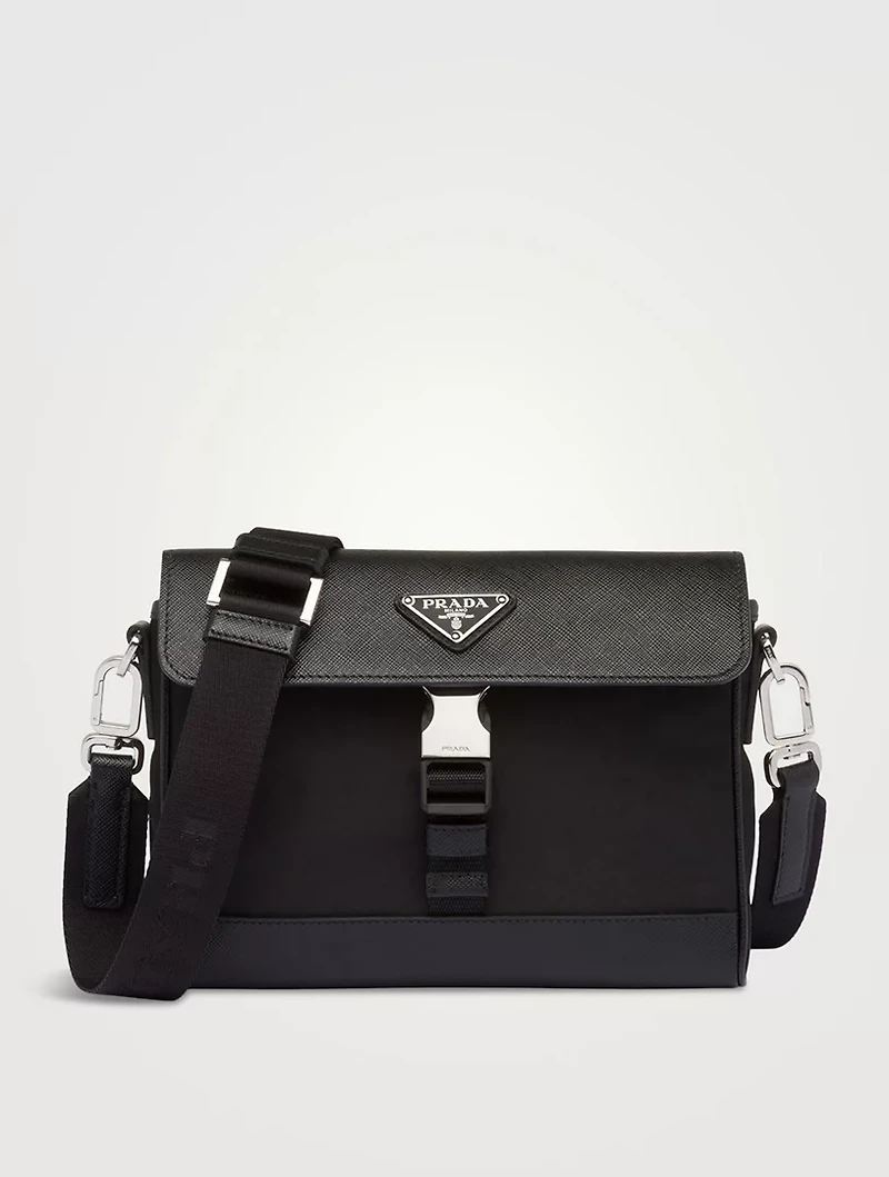 Re-nylon And Saffiano Shoulder Bag