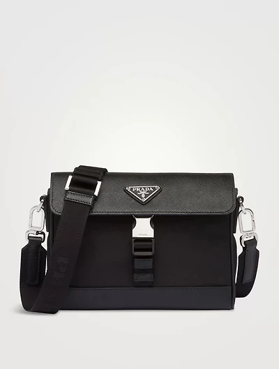 Re-nylon And Saffiano Shoulder Bag