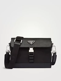 Re-nylon And Saffiano Shoulder Bag