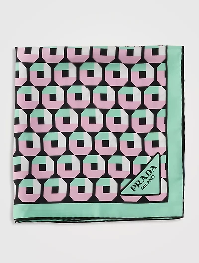 Printed Silk Twill Scarf