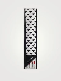 Printed Silk Twill Skinny Scarf