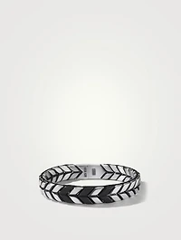 Chevron Woven Bracelet Black Titanium