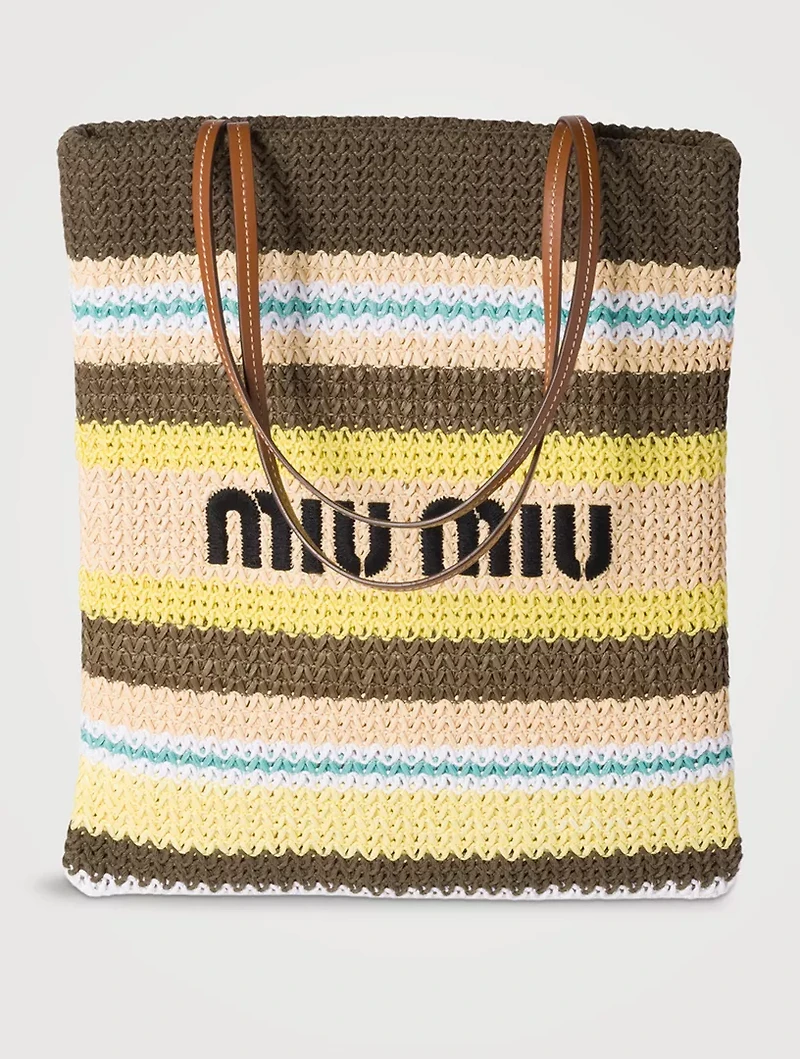Raffia-effect Woven Tote Bag
