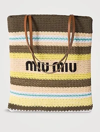 Raffia-effect Woven Tote Bag