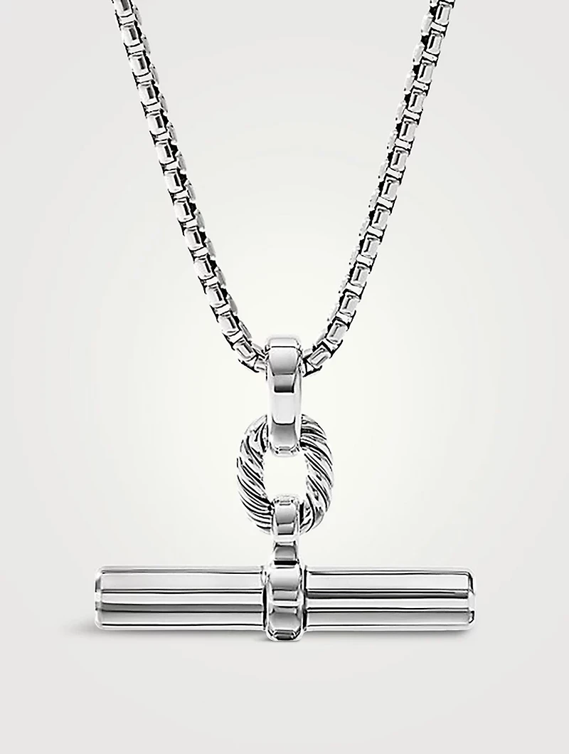 Lexington E/w Barrel Pendant In Sterling Silver