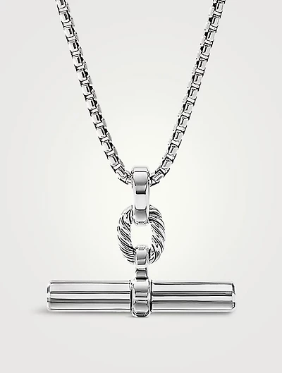 Lexington E/w Barrel Pendant In Sterling Silver