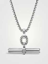 Lexington E/w Barrel Pendant In Sterling Silver