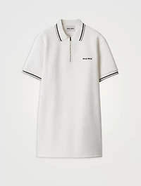 Bonded Piqué And Technical Jersey Dress