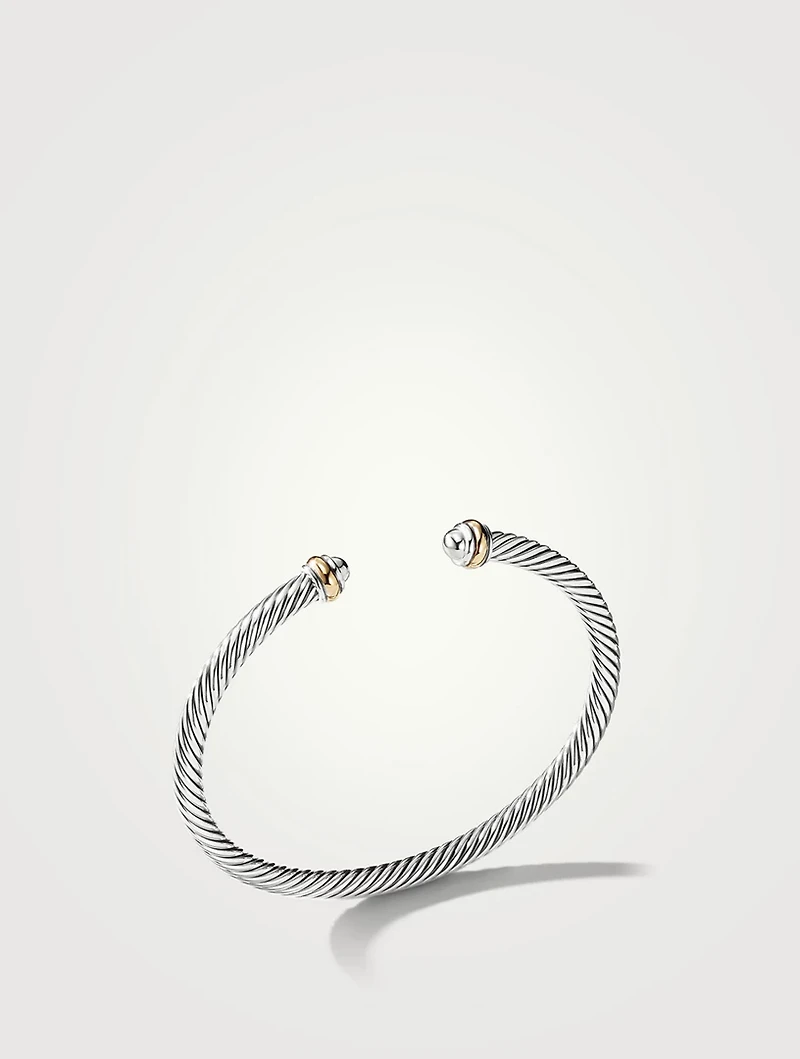 Cable Classics Bracelet Sterling Silver With 18k Yellow Gold