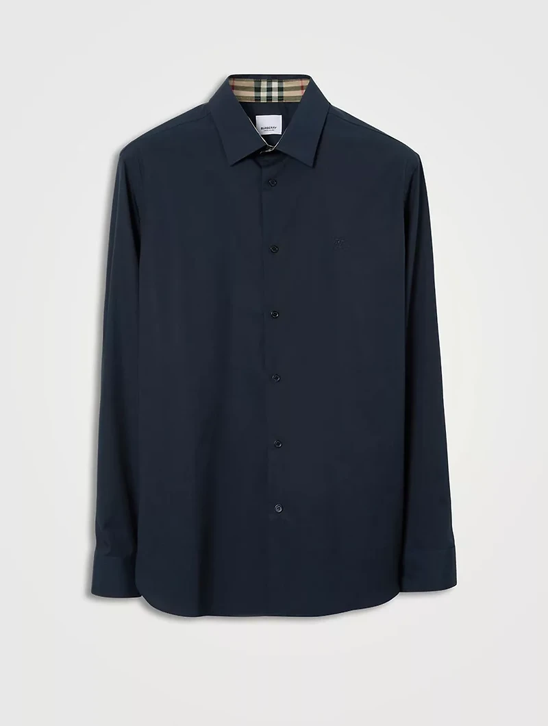 Slim Fit Stretch Cotton Shirt