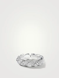 Pavéflex Band Ring 18k White Gold With Diamonds
