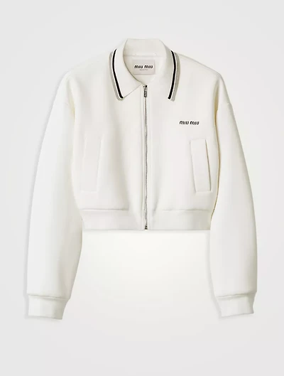 Bonded Piqué And Technical Jersey Blouson Jacket