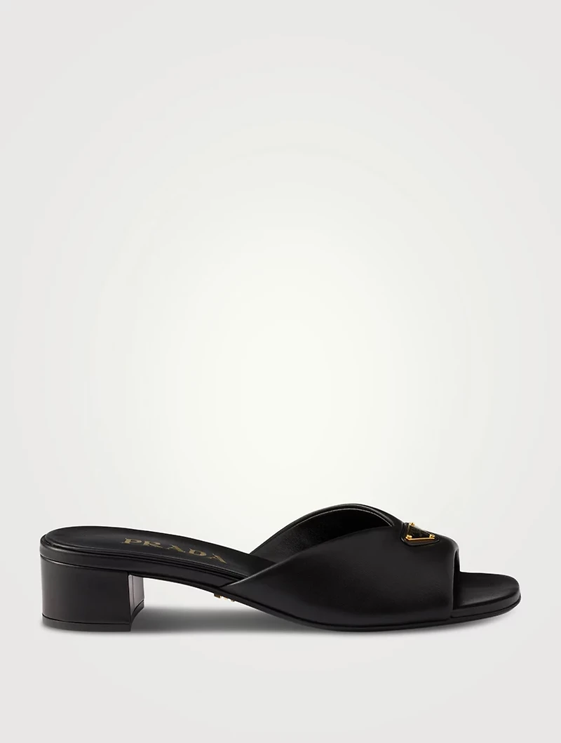 Padded Nappa Leather Sandals
