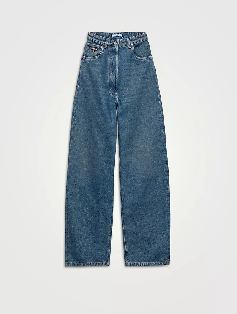 Wide-leg Denim Jeans