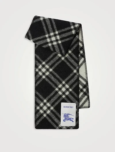 Check Wool Scarf