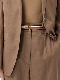 Canvas And Leather Tb Belt