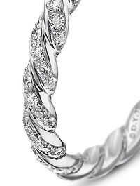 Pavé Petite Band Ring 18k White Gold With Diamonds, 2.8mm