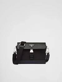 Re-nylon And Saffiano Shoulder Bag