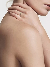 Petite X Ring Sterling Silver With 18k Yellow Gold