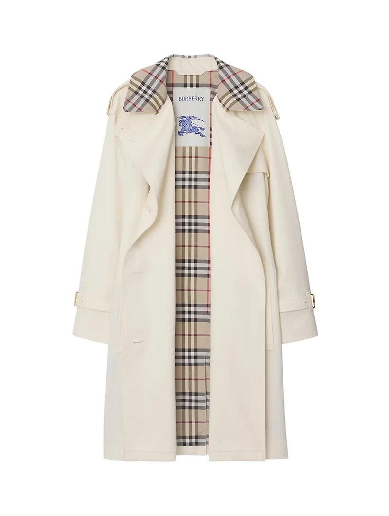 Mid-length Check Collar Castleford Trench Coat