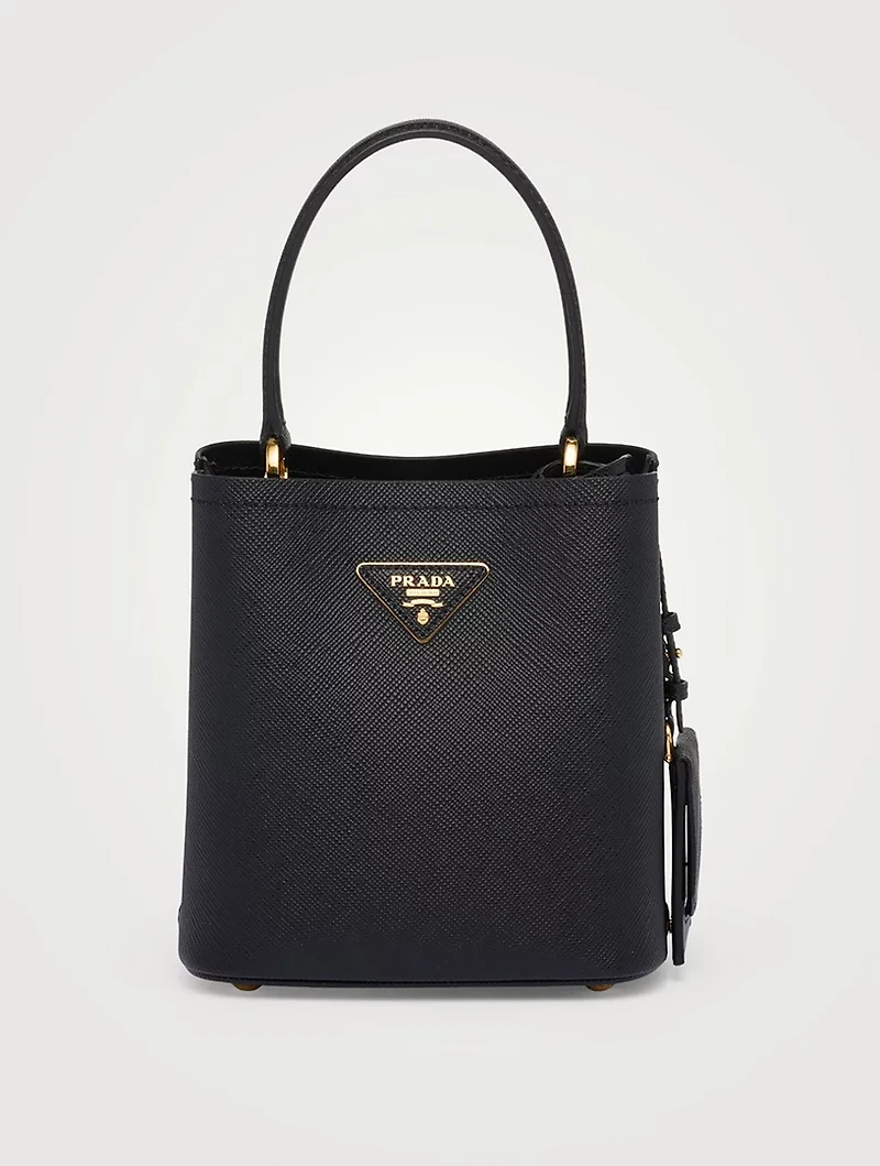 Small Saffiano Leather Prada Panier Bag