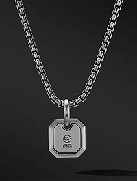 Roman Amulet In 18k White Gold With Pavé Diamonds