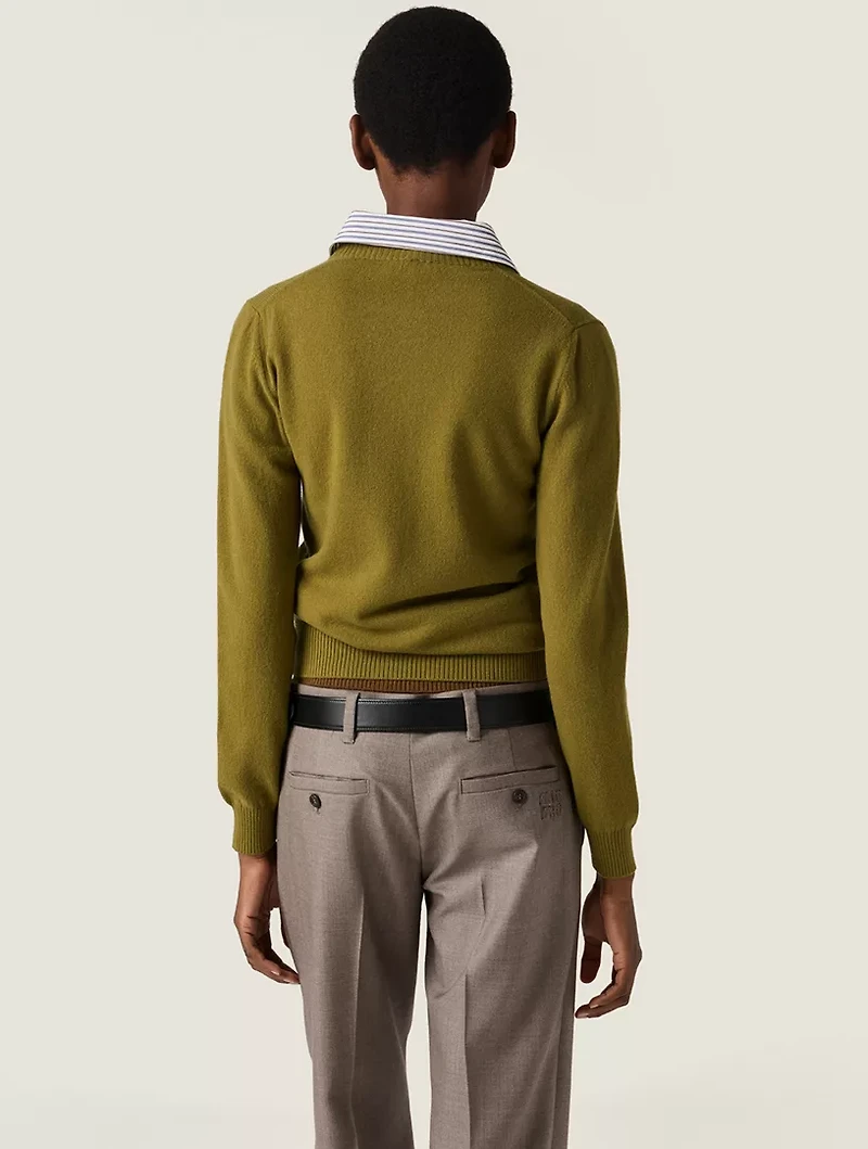 Cashmere Cardigan With Collar