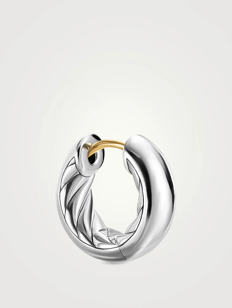 Dy Mercer® Micro Hoop Earrings In Sterling Silver, 13.4mm