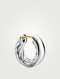 Dy Mercer® Micro Hoop Earrings In Sterling Silver, 13.4mm