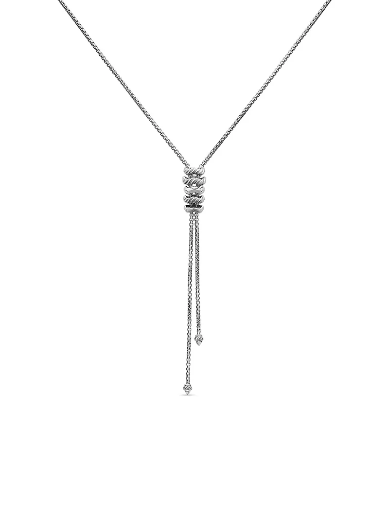 Zig Zag Stax™ Y Necklace In Sterling Silver With Diamonds