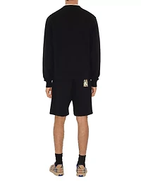 Check Label Cotton Shorts