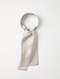 Stretch Silk Satin Jabot
