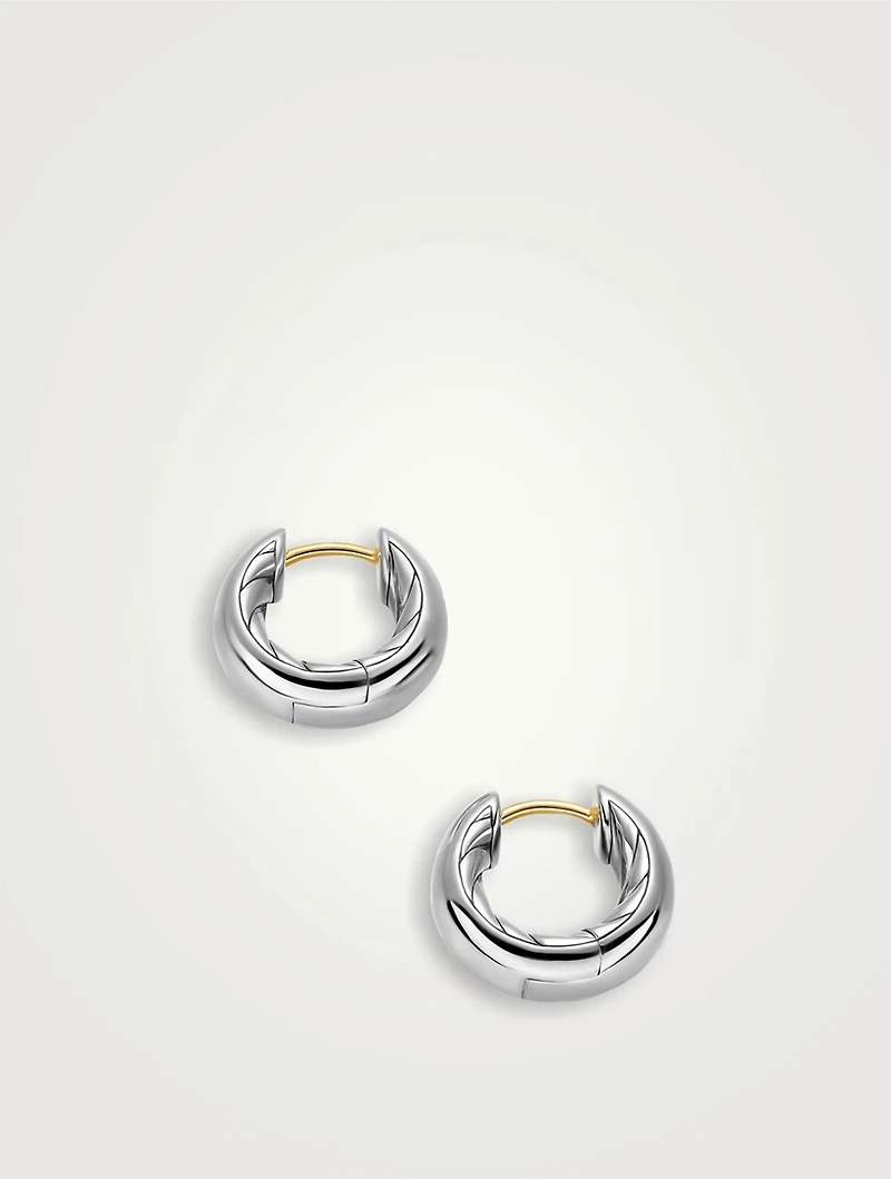 Dy Mercer® Micro Hoop Earrings In Sterling Silver, 13.4mm