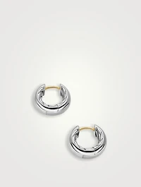 Dy Mercer® Micro Hoop Earrings In Sterling Silver, 13.4mm