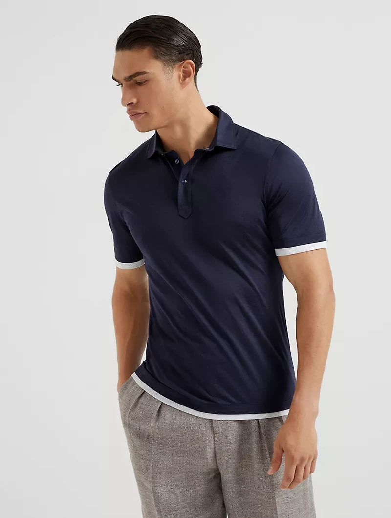Polo With Faux-layering