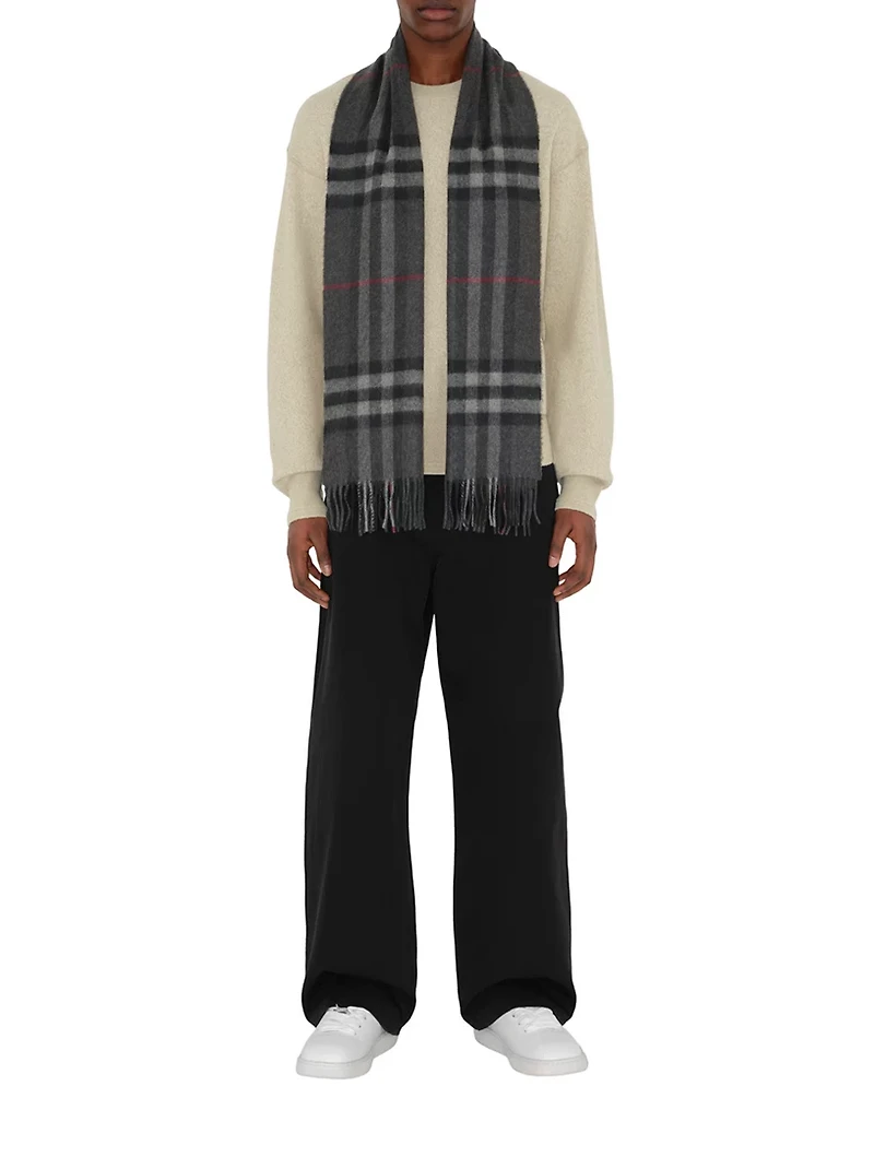 Check Cashmere Scarf