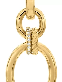 Dy Mercer® Circular Drop Earrings In 18k Yellow Gold With Diamonds, 50mm
