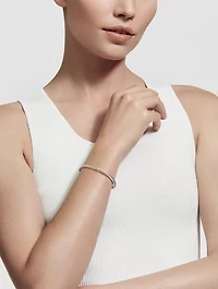 X Station Bracelet Sterling Silver With 18k Yellow Gold