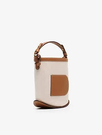 Pin Mini Bucket Canvas Calf Trim
