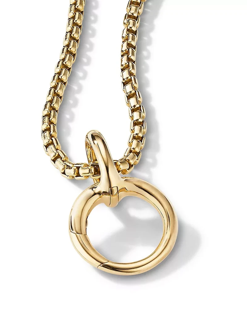 Smooth Amulet Holder In 18k Yellow Gold