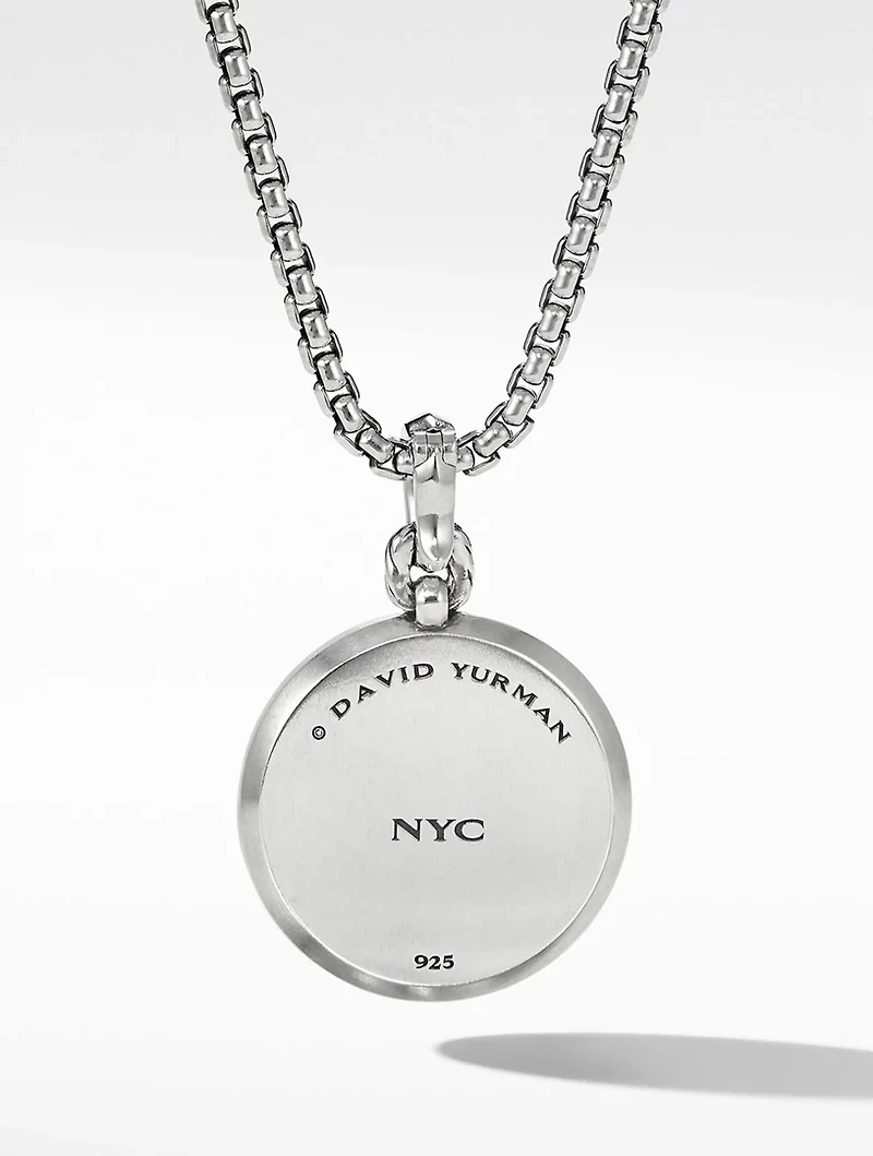 Nyc Statue Of Liberty Amulet In Sterling Silver With Pavé Diamonds