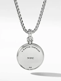 Nyc Statue Of Liberty Amulet In Sterling Silver With Pavé Diamonds