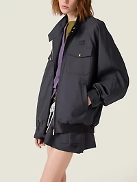 Bonded Kid Mohair And Jersey Blouson Jacket
