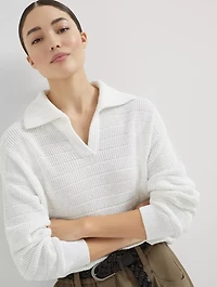 Cotton Knit Polo Shirt